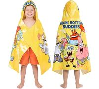 Get Trend Bob Esponja Toalla con Capucha Niño 4-12 Años, Poncho Toalla de Baño Infantil de Algodón, Suave y Absorbente, Piscina Playa Poncho, Accesorio de Viaje, Regalo (Amarillo Spongebob)