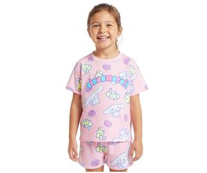 Get Trend Cinnamoroll Sanrio Pijama Niña 5-14 Años, Conjunto 2 Piezas con Camiseta Manga Corta y Pantalón Corto, Ropa de Dormir Transpirable (11-12 Años, Rosa Cinnamoroll)