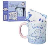 Get Trend Cinnamoroll Sanrio Taza y Calcetines Mujer, Taza Ceramica 340 ml con Calcetines Divertidos, Set Regalo para Adolescentes y Mujeres (Azul Cinnamoroll)