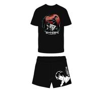 Get Trend Death Note Pijama Hombre Verano Algodon, XS-XL, Camiseta Manga Cortas & Pantalones Cortos, Ropa de Dormir Cómodo, Regalo Hombre (XS, Negro Death Note)