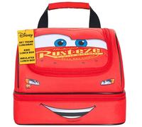 Get Trend Disney Cars Bolsa Termica Porta Alimentos Infantil Bolsa Almuerzo con Compartimentos Nevera Bolso para Escuela Picnic Viajar (Rojo McQueen)
