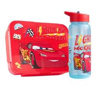 Get Trend Disney Cars Fiambrera Niños y Botella 640 ml Set, Bento Box 1,75 L con Compartimentos, Apta Lavavajillas y Microondas, Sin BPA, Lunch Box Escolar Colegio y Ocio (Multi Lightning McQueen)