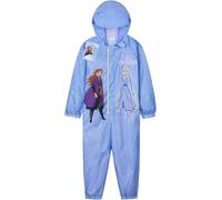 Get Trend Disney Frozen Mono Impermeable Bebe Niña con Forro Polar Traje de Lluvia Chaqueta con Cremallera Ropa Impermeable (3-4 Años, Azul Frozen)
