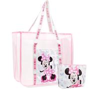 Get Trend Disney Minnie Mouse Bolso de Playa Mujer Adolescente Bolsa de Verano con Neceser Pequeño Viajes Accesorios para Mujer (Minnie Mouse Rosa)