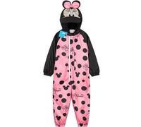 Get Trend Disney Minnie Mouse Mono Impermeable Bebe Niña con Forro Polar Traje de Lluvia Chaqueta con Cremallera Ropa Impermeable (1-2 Años, Rosa Minnie)