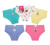 Get Trend Disney Princess Braguitas Niña Bragas Algodon 100% Suaves y Cómodas Ropa Interior Niña Bebe Pack de 5 Calzoncillos Slip (5-6 Años, Multi Disney Princess 5 Pack)