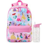 Get Trend Disney Princess Mochila Infantil con Botella Agua 500 ml, 43cm, Grande Mochila Escolar Niña con Cremallera y Botella Sin BPA, Regalo Niña (Rosa Princess)