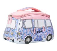 Get Trend Disney Stitch Bolsa Aseo con 2 Compartimentos, Neceser de Viaje Mujer y Chica Adolescente para Viaje, Maquillaje, Regalo Original (Azul Stitch)