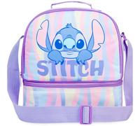 Get Trend Disney Stitch Bolsa de Almuerzo Infantil Aislada, Lunch Bag para Fiambrera con 2 Compartimentos, Asa, Correa Ajustable, Bolsa Térmica Colegio y Picnic, Regalo Niña (Multi Stitch)