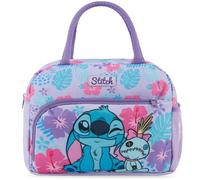 Get Trend Disney Stitch Bolsa Térmica Niña, Lunch Bag con 2 Compartimentos, Bandolera Ajustable y Asa, Bolsa Comida Infantil (Multi Stitch)