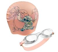 Get Trend Disney Stitch | Frozen Gafas Natación y Gorro de Piscina Infantil Set, Gafas Antivaho con Protección UV, Gorro Silicona Natacion Ligero, Accesorios Playa y Vacaciones de Verano, Regalo Niña