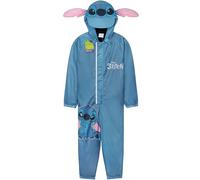Get Trend Disney Stitch Mono Impermeable Bebe Niña con Forro Polar Traje de Lluvia Chaqueta con Cremallera Ropa Impermeable (7-8 Años, Azul Stitch)