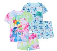 Get Trend Disney Stitch Pijama Niña Verano Pijamas Adolescentes Pack de 2 Conjunto de Pijama con Manga Corta Regalos Niñas (11-12 Años, Azul Stitch)