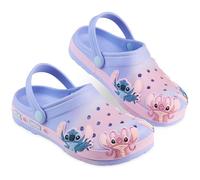 Get Trend Disney Stitch Zuecos Niña, Pantuflas Niña Antideslizantes y Transpirables, Zapatillas Verano, Zapatillas de Casa y Jardín (27-28 EU, Azul/Rosa Stitch)