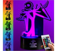 Get Trend Disney The Nightmare Before Christmas LED Lampara Noche, Alimentado por USB y Batería Lamparas con 16 Colores, 4 Modos con Brillo Ajustable (Multi Jack Skellington)