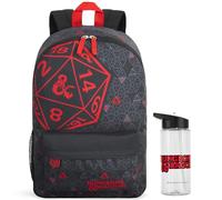 Get Trend Dungeons & Dragons Mochila Infantil Niño con Botella Agua 500ml, Mochila Escolar Adolescente para Colegio, Deporte y Viajes, Gamer Regalo Cumpleaños (Multi D&D)