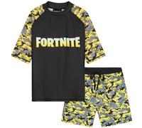 Get Trend Fortnite Conjunto de Bañador Niño Bañador Natacion Adolescente Set de Baño 2 Piezas Camiseta y Pantalon Cortos (9-10 Años, Amarillo Fortnite)
