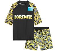 Get Trend Fortnite Conjunto de Bañador Niño Bañador Natacion Adolescente Set de Baño 2 Piezas Camiseta y Pantalon Cortos (14-15 Años, Amarillo Fortnite)