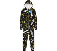 Get Trend Fortnite Pijama Entero Niños Adolescentes Ropa de Dormir con Cremallera Pijamas Polares Todo en Uno Regalos Niños (11-12 Años, Negro/Amarillo Fortnite)