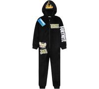 Get Trend Fortnite Pijama Entero Niños Adolescentes Ropa de Dormir con Cremallera Pijamas Polares Todo en Uno Regalos Niños (9-10 Años, Negro Fortnite)