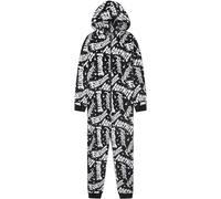 Get Trend Fortnite Pijama Entero Niños Adolescentes Ropa de Dormir con Cremallera Pijamas Polares Todo en Uno Regalos Niños (7-8 Años, Negro/Blanco Fortnite)
