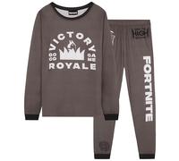 Get Trend Fortnite Pijama Niño Manga Larga, Conjunto Pijama para Niños y Adolescentes, Lounge Set Cálido, Ropa de Dormir, Regalo Gamer (15-16 Años, Marrón Fortnite)