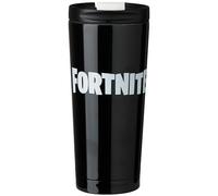 Get Trend Fortnite Taza Térmica Acero Inoxidable con Tapa Antiderrame 425ml, Vaso Térmico Niños Adultos, Bebidas Frías y Calientes, Termo Portátil para Viaje (Negro Fortnite)