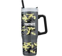 Get Trend Fortnite Vaso Térmico 920 ml, Botella Acero Inoxidable, Vaso con Pajita y Asa, Mantiene Hielo 42 H Frío 12 H Calor 8 H, Taza Cafe Viaje Antigoteo BPA Free, Regalo Original (Multi Fortnite)