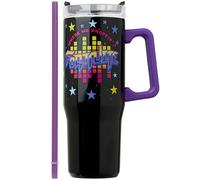 Get Trend Fortnite Vaso Termico Pajita y Tapa 940ml, Taza Acero Inoxidable Doble Pared, Botella Libre BPA Niños Adultos Reutilizable, Regalo Original (Negro Fortnite)