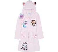 Get Trend Gabby's Dollhouse Albornoz Niña con Capucha Polar Suave, Bata de Casa para Invierno con Bolsillos y Cinturón, Regalo para Niñas (4-5 Años, Rosa Gabby's Dollhouse)