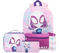 Get Trend Ghost Spider Mochila Escolar Niña Set 4 Piezas (Rosa Ghost Spider)