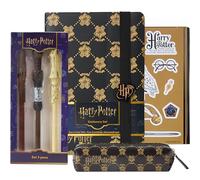 Get Trend Harry Potter Libreta con Estuche Boligrafos Bonitos Pegatinas Kawaii Set Papeleria Niña Material Escolar Regalos para Ella (Negro Harry Potter)