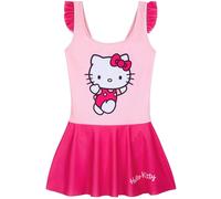 Get Trend Hello Kitty Bañador Niña Adolescente de Una Pieza Bañadores Bañador Natacion Bebe Traje de Baño con Falda para Piscina y Playa (5-6 Años, Rosa Hello Kitty)