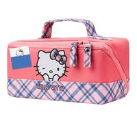 Get Trend Hello Kitty Bolsa Aseo con 2 Compartimentos, Neceser de Viaje Mujer y Chica Adolescente para Viaje, Maquillaje, Regalo Original (Rosa Hello Kitty)