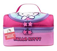 Get Trend Hello Kitty Bolsa Termica Porta Alimentos Infantil Anime Bolso con Compartimento Comida Aperitivo para Escuela y Picnic (Rosa Hello Kitty)