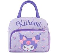 Get Trend Hello Kitty Kuromi Bolsa Almuerzo Isotérmica Niñas, Lunch Bag para Fiambrera con Bolsillo y Compartimento para Botella, Bolsa Térmica, Escuela, Guardería y Picnic Regalo Niña (Morado Kuromi)