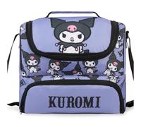 Get Trend Hello Kitty Kuromi Bolsa Termica Infantil Sanrio, Lunch Bag con Doble Compartimento, Asa y Correa Ajustable, Bolsa Isotermica para Colegio y Picnic, Regalo Niña (Multi Kuromi)