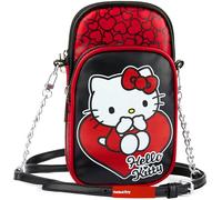 Get Trend Hello Kitty Sanrio Bolso Bandolera Niña y Adolescente, Pequeña Teléfono Bolsa Niña Anime, Kawaii Regalos para Ella (Rojo Hello Kitty)