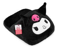 Get Trend Hello Kitty Sanrio Kuromi Calentador Pies de Peluche para Mujer Adultos, Aquecedor de Pies Invierno de Polar sin Electricidad Antideslizante (Negro Kuromi)