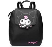 Get Trend Hello Kitty Sanrio Kuromi Mochila Mujer Chica, Mochilas Elegantes con Compartimentos, Accesorio de Moda para Colegio Viajes y Uso Diario (Negro Kuromi)