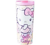 Get Trend Hello Kitty Sanrio Taza Térmica Acero Inoxidable con Tapa Antiderrame 425ml, Vaso Térmico, Bebidas Frías y Calientes, Termo Portátil (Multi Hello Kitty)