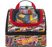 Get Trend Hot Wheels 3D Bolsa Termica Infantil, Lunch Bag con Doble Compartimento y Asa, Bolsa Isotermica para Colegio, Picnic o Excursiones, Regalo Niños (Multi Hot Wheels)