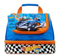 Get Trend Hot Wheels Bolsa Termica Porta Alimentos Infantil Bolsa Almuerzo con Compartimentos Nevera Bolso para Escuela Picnic Viajar (Azul Hot Wheels)