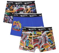 Get Trend Hot Wheels Calzoncillos Niño 2-7 Años, Pack de 3 Boxers con Cintura Elástica, Ropa Interior para Niño de Algodón Suave, Regalo Niños (6-7 Años, Multi Hot Wheels)