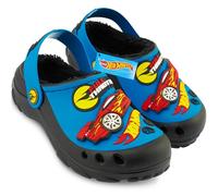 Get Trend Hot Wheels Zuecos Niño Invierno con Forro Polar, Zapatillas con Luces LED, Zuecos Antideslizantes, Regalos Niños (32/33 EU, Azul con Luces LED)