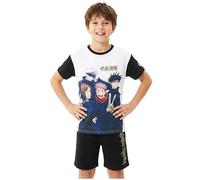 Get Trend Jujutsu Kaisen Pijama Niño Verano, 7-16 Años, 100% Algodón, Conjunto de Camiseta Manga Corta y Pantalones Cortos, Regalos Niño (13-14 Años, Multi Jujutsu)