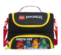 Get Trend Lego Ninjago Bolsa Termica Porta Alimentos, Lunch Bag Infantil Para Fiambrera, con 2 Compartimentos, Asa, Correa Ajustable Para Colegio y Picnic, Bolsa Nevera, Regalo Niños