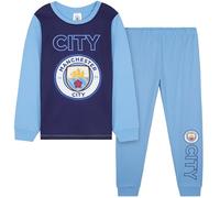 Get Trend Manchester City Pijama Futbol Niño Adolescente, Conjunto Pijama Invierno 2 Piezas con Camiseta Manga Larga y Pantalón, Regalos Niños (11-12 Años, Azul Manchester City)
