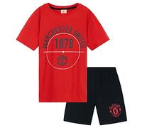 Get Trend Manchester United F.C. Pijama Corto Niño y Adolescente Chico Conjunto de Pijamas Futbol Verano Ropa Niño Regalos Niños (9-10 Años, Multi Man United)