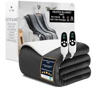 Get Trend Manta Electrica King 230x265 cm con 9 Niveles, Temporizador 12h y Protección contra Sobrecalentamiento, Manta Invierno para Cama, Sofá (Gris Dark, King EU)
